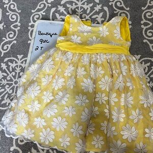 Yellow Floral Dress for Toddlers